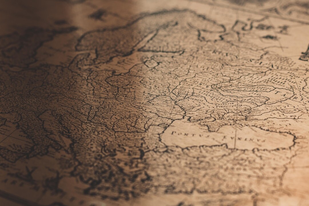 vintage map reading