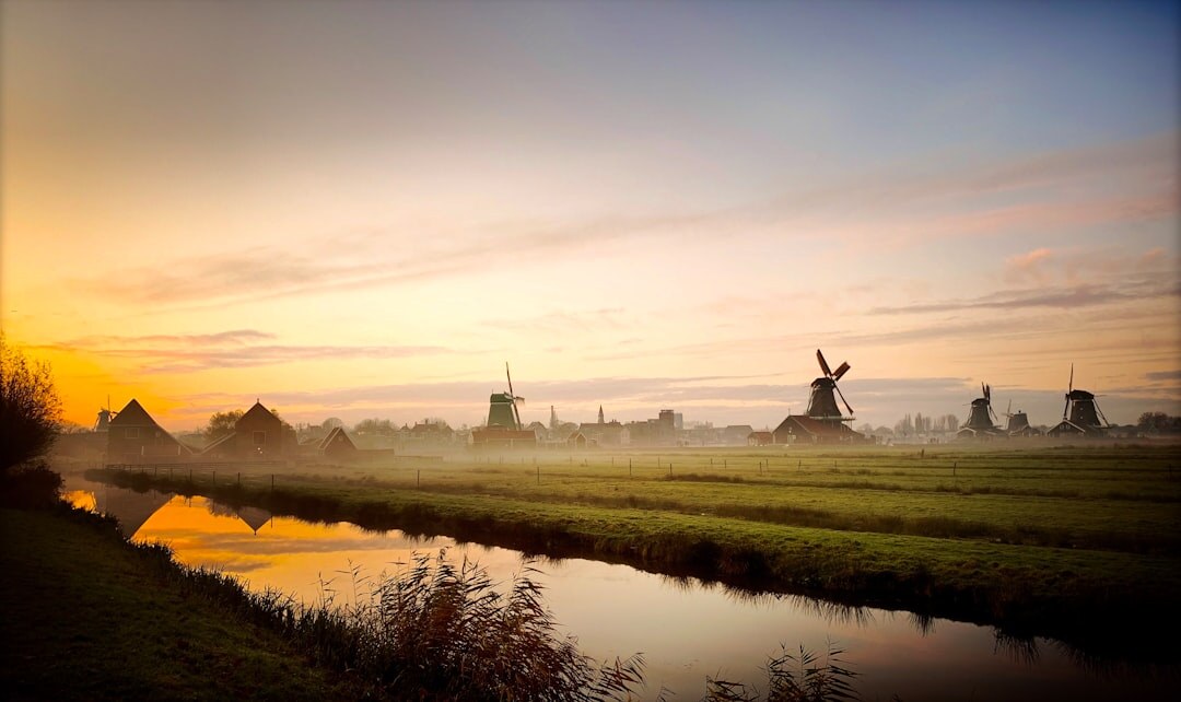 dutch windmill landscape